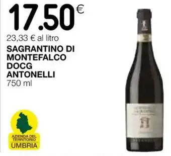 Coop SAGRANTINO DI MONTEFALCO DOCG ANTONELLI 750 ml offerta