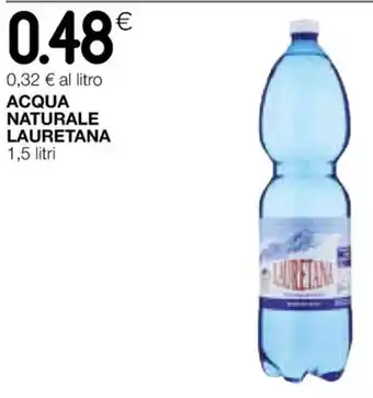 Coop ACQUA NATURALE LAURETANA 1,5 litri offerta