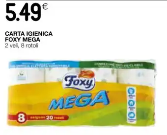 Coop CARTA IGIENICA FOXY MEGA 2 veli, 8 rotoli offerta
