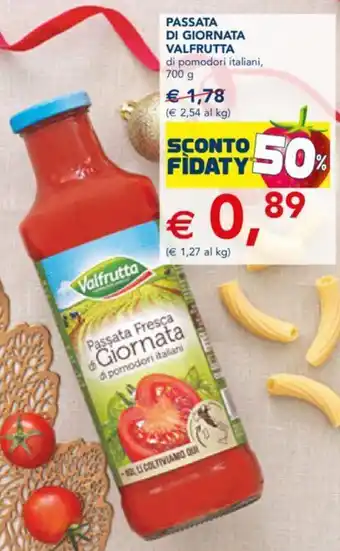 Esselunga PASSATA DI GIORNATA VALFRUTTA di pomodori italiani, 700 g offerta