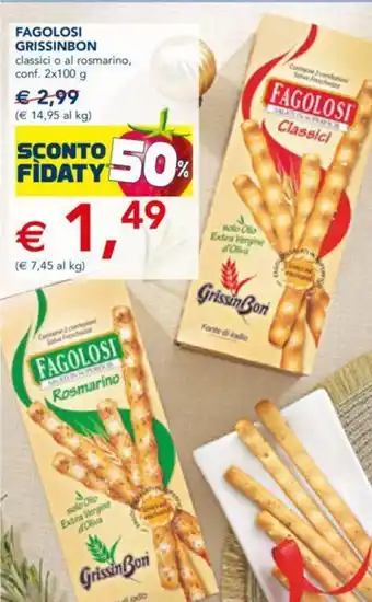 Esselunga FAGOLOSI GRISSINBON classici o al rosmarino offerta