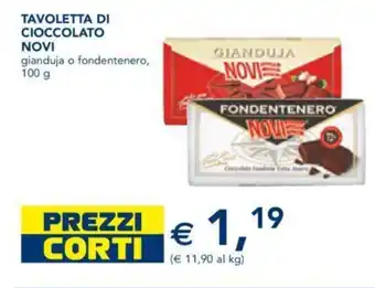 Esselunga TAVOLETTA DI CIOCCOLATO NOVI 100 g offerta