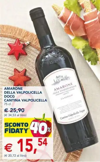 Esselunga AMARONE DELLA VALPOLICELLA DOCG CANTINA VALPOLICELLA 75 cl offerta