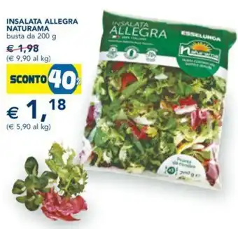 Esselunga INSALATA ALLEGRA NATURAMA busta da 200 g offerta