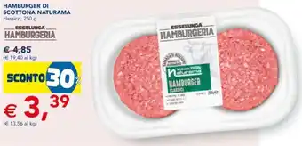 Esselunga HAMBURGER DI SCOTTONA NATURAMA classico, 250 g offerta