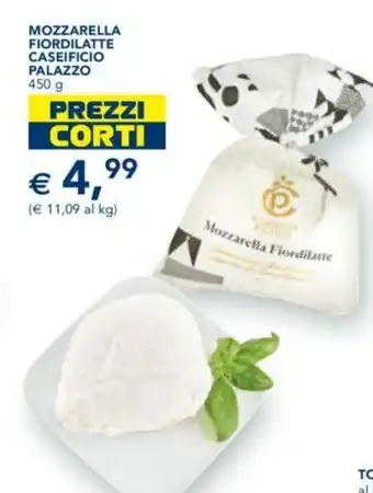 MOZZARELLA FIORDILATTE CASEIFICIO PALAZZO 450 g