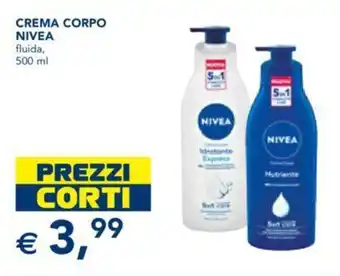 Esselunga CREMA CORPO NIVEA fluida, 500 ml offerta