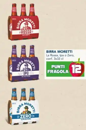 Esselunga BIRRA MORETTI La Rossa, Ipa o Zero, conf. 3x33 cl offerta