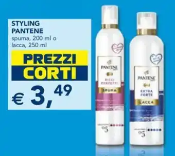 Esselunga STYLING PANTENE spuma, 200 ml o lacca, 250 ml offerta
