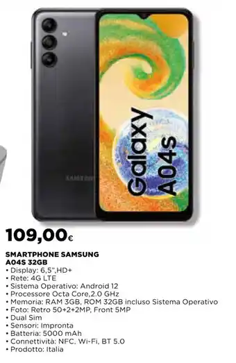 Ipercoop SMARTPHONE SAMSUNG A04S 32GB offerta