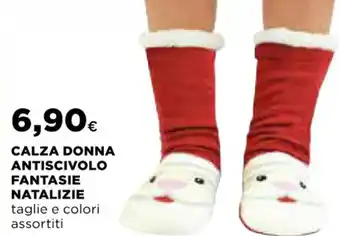 Ipercoop CALZA DONNA ANTISCIVOLO FANTASIE NATALIZIE offerta