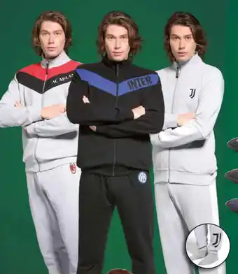 Ipercoop PIGIAMA UOMO O RAGAZZO STAMPA SQUADRE DI CALCIO, IN FELPA FULL ZIP offerta