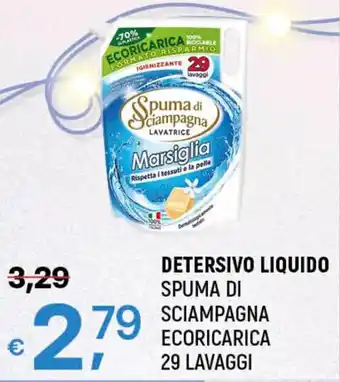 A&O DETERSIVO LIQUIDO SPUMA DI SCIAMPAGNA ECORICARICA 29 LAVAGGI offerta