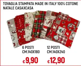Famila Superstore TOVAGLIA STAMPATA MADE IN ITALY 100% COTONE NATALE CASAXCASA offerta