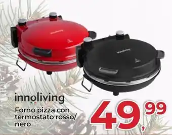 Portobello innoliving Forno pizza con termostato rosso/ nero offerta