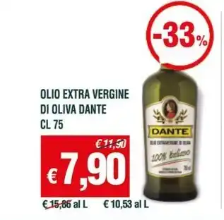Banco Fresco OLIO EXTRA VERGINE DI OLIVA DANTE CL 75 offerta
