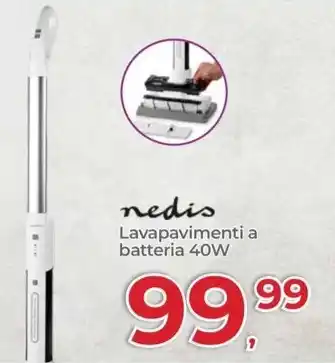 nedis Lavapavimenti a batteria 40W