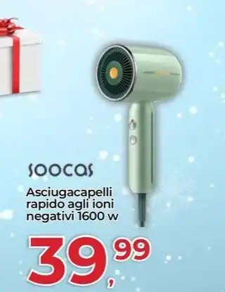 Portobello Asciugacapelli rapido agli ioni negativi 1600 w offerta