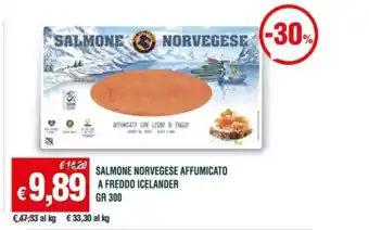 Banco Fresco SALMONE NORVEGESE AFFUMICATO A FREDDO ICELANDER offerta