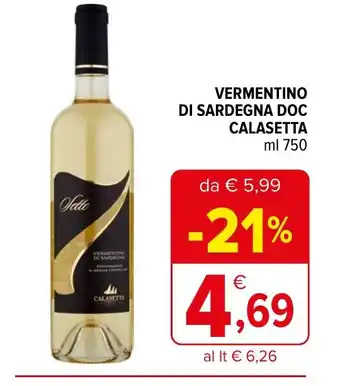 Iperal VERMENTINO DI SARDEGNA DOC CALASETTA offerta