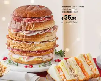 Iper La Grande Panettone gastronomico con salumi 1,3 kg o con pesce 1,5 kg offerta