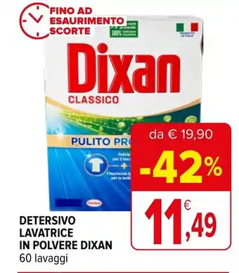 Iperal DETERSIVO LAVATRICE IN POLVERE DIXAN 60 lavaggi offerta