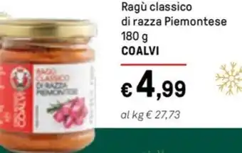 Iper La Grande Ragù classico di razza Piemontese 180 g COALVI offerta