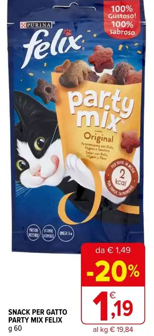 Iperal SNACK PER GATTO PARTY MIX FELIX offerta