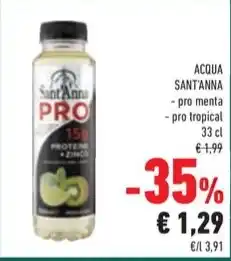 Conad ACQUA SANT'ANNA - pro menta pro tropical 33 cl offerta
