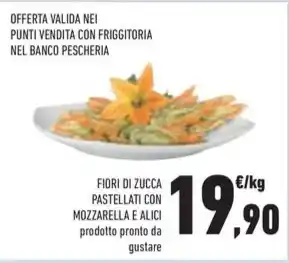 Conad FIORI DI ZUCCA PASTELLATI CON MOZZARELLA E ALICI offerta
