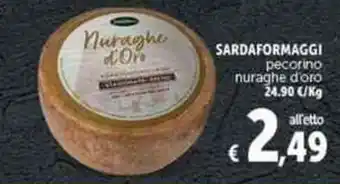 Deco Supermercati SARDAFORMAGGI pecorino nuraghe d'oro offerta