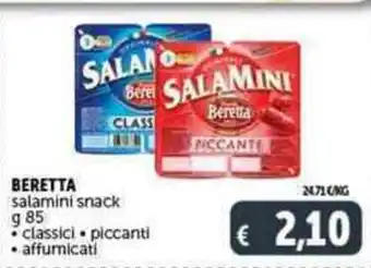 Deco Supermercati BERETTA salamini snack g 85 offerta