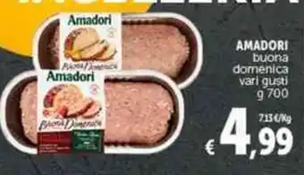 Deco Supermercati AMADORI buona domenica vari gusti g 700 offerta