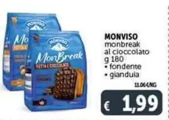 Deco Supermercati MONVISO monbreak al cioccolato g 180 offerta