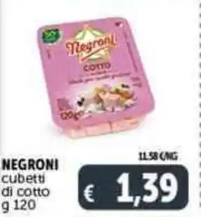 Deco Supermercati NEGRONI cubetti di cotto g 120 offerta