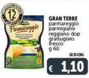Deco Supermercati GRAN TERRE parmareggio parmigiano reggiano dop grattugiato fresco offerta