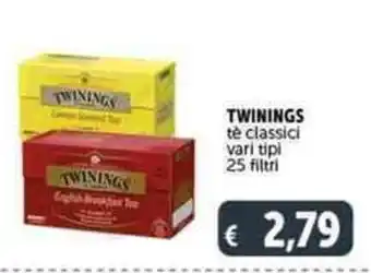 Deco Supermercati TWININGS tè classici vari tipi 25 filtri offerta