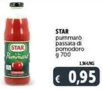 Deco Supermercati STAR pummarò passata di pomodoro g 700 offerta