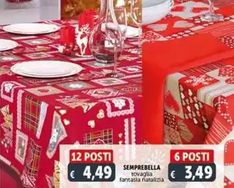 Deco Supermercati SEMPREBELLA tovaglia fantasia natalizia offerta
