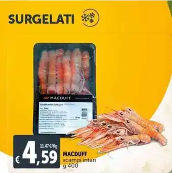 Deco Supermercati MACDUFF scampi interi g 400 offerta