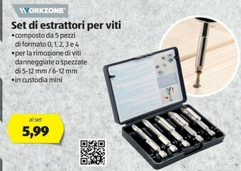 Workzone Set Di Estrattori Per Viti