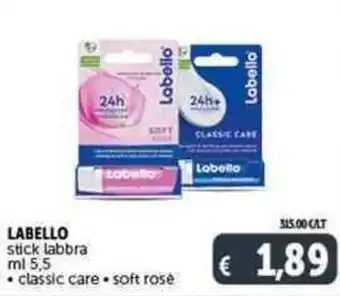 Deco Supermercati LABELLO stick labbra ml 5,5 offerta