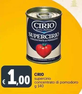 Deco Supermercati CIRIO supercirio concentrato di pomodoro g 140 offerta