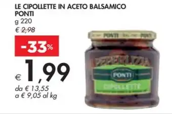 Bennet LE CIPOLLETTE IN ACETO BALSAMICO PONTI offerta