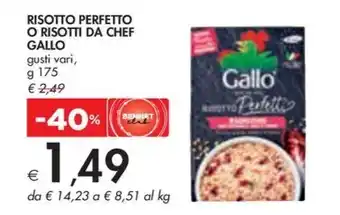 Bennet RISOTTO PERFETTO O RISOTTI DA CHEF GALLO gusti vari, g 175 offerta
