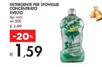 Bennet DETERGENTE PER STOVIGLIE CONCENTRATO SVELTO tipi vari, ml 500 offerta