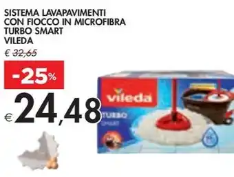 Bennet SISTEMA LAVAPAVIMENTI CON FIOCCO IN MICROFIBRA TURBO SMART VILEDA offerta