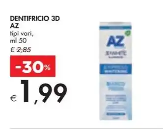 Bennet DENTIFRICIO 3D AZ tipi vari, ml 50 offerta