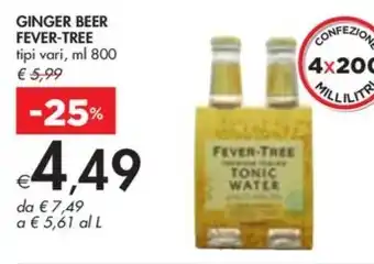 Bennet GINGER BEER FEVER-TREE tipi vari, ml 800 offerta