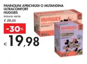 Bennet PANNOLINI APRICHIUDI O MUTANDINA ULTRACOMFORT HUGGIES misure varie offerta